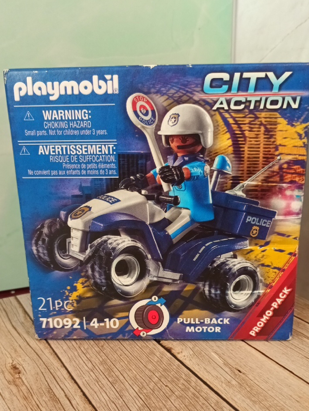 Lego City Action Blue Police Quad Bike with Officer
